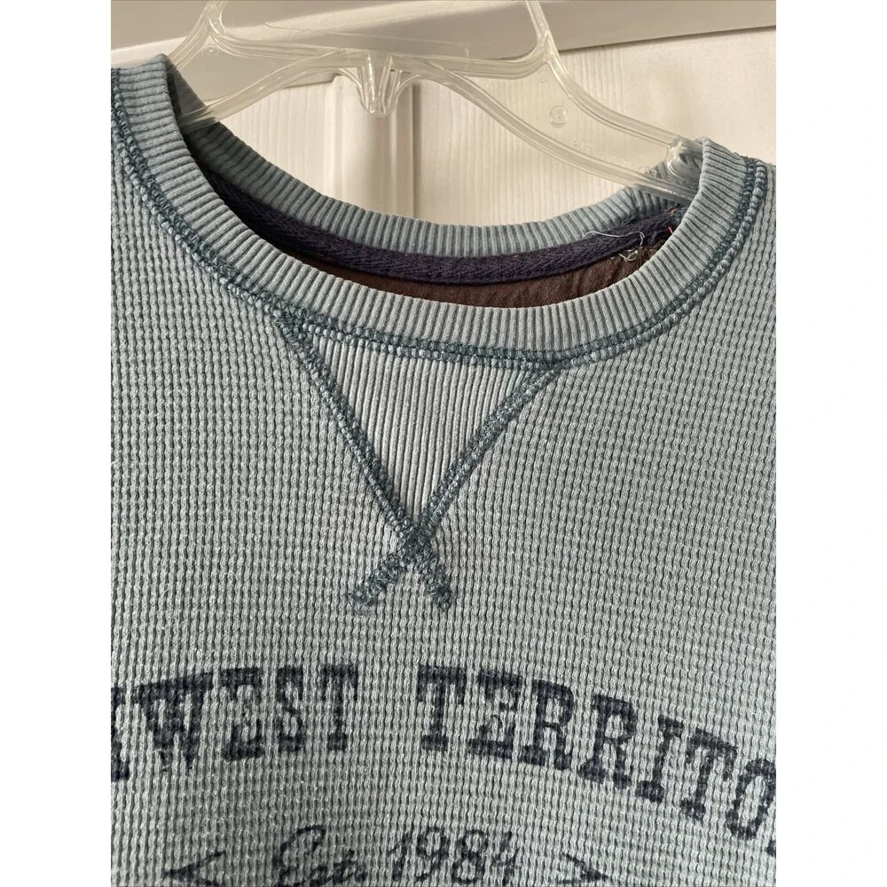 Northwest Territory Mens‎ Thermal Waffle Shirt XLT Tall Blue Outdoors Warm